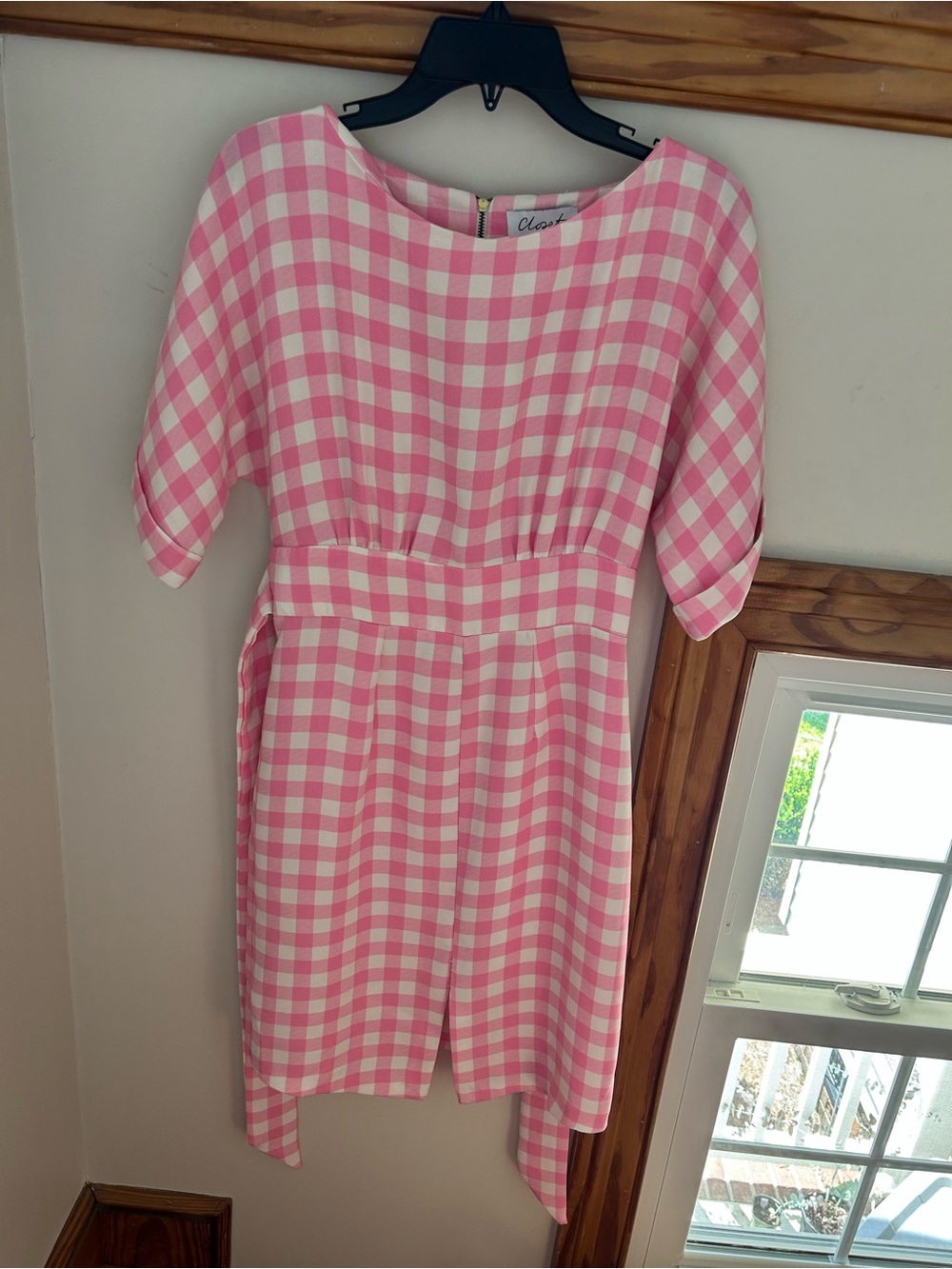 Closet Pink and White Gingham Dress